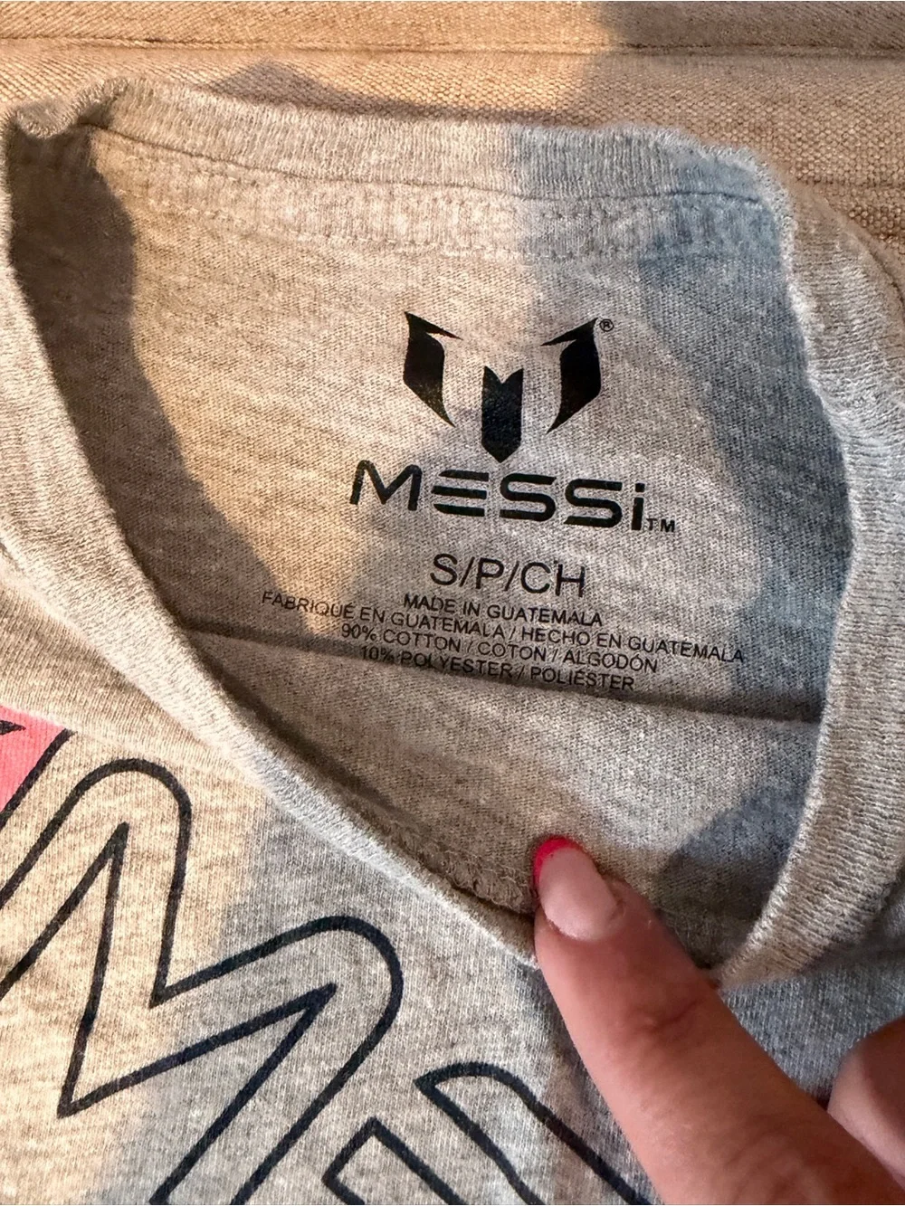 MESSI Set: Kids Matching Graphic Tee and Black Athletic Shorts, Size S